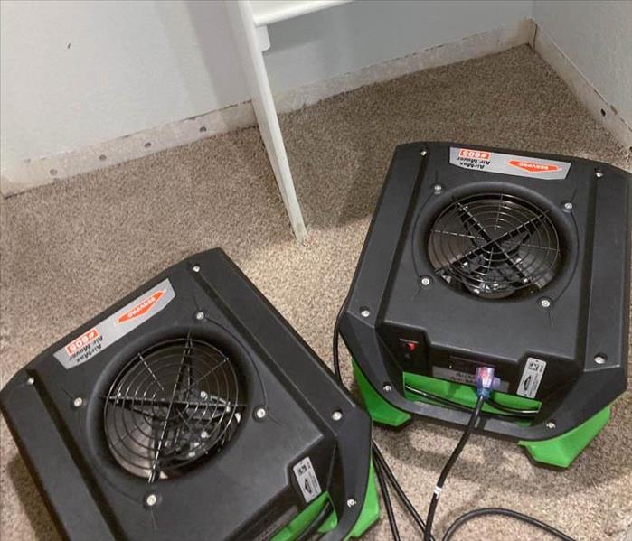 air movers in a closet
